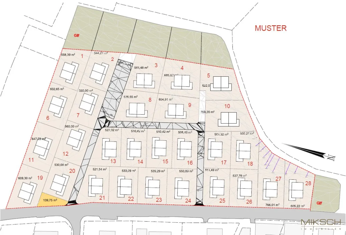 Baugrundstücke I 500m² bis 800m² I ohne Bauzwang